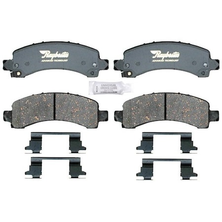 R/M Brakes BRAKE PADS OEM OE Replacement; With Hardware; Ceramic ATD974C